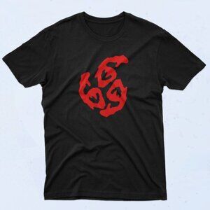 666 Symbol The Omen Graphic T-Shirt Vintage Horror Tee 73
